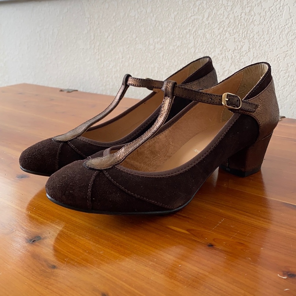 Genuine leather Spanish made tstrap heel 5.5 eu 36